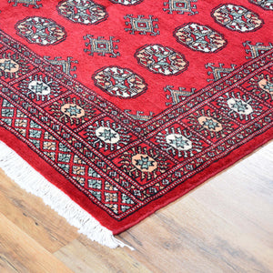 Hand-Knotted Bokhara Design Wool Handmade Rug (Size 4.1 X 6.2) Brral-5511