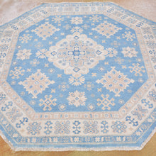 Load image into Gallery viewer, Hand-Knotted Octagon Vintage Look Kazak Design Wool Rug (Size 5.3 X 5.0) Brral-5580