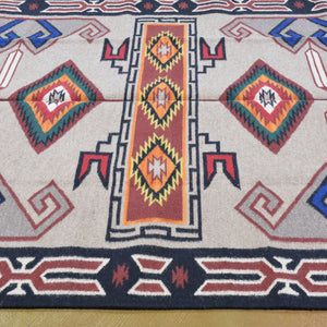 Hand-Woven Southwestern Design Handmade Wool Rug (Size 5.11 X 8.11) Brral-6042