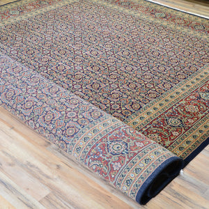 Hand-Knotted Oriental Geometric Design Wool Handmade Rug (Size 9.4 X 12.1) Brral-6180