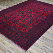 Load image into Gallery viewer, Hand-Knotted Turkmen Tribal Traditional Afghan Rug (Size 6.7 X 9.7) Brral-6336