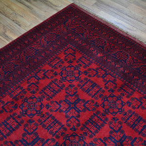 Hand-Knotted Turkmen Tribal Traditional Afghan Rug (Size 6.7 X 9.7) Brral-6336