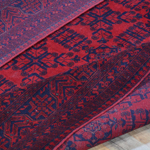 Hand-Knotted Turkmen Tribal Traditional Afghan Rug (Size 6.7 X 9.7) Brral-6336