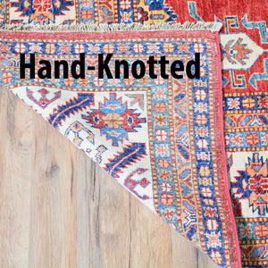 Hand-Knotted Caucasian Design Tribal Super Kazak Wool Rug (Size 8.0 X 10.0) Brral-6339