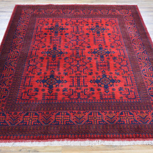 Hand-Knotted Turkmen Handmade Tribal Traditional Afghan Rug (Size 5.1 X 6.7) Brral-6501