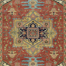 Load image into Gallery viewer, Hand-Knotted Fine Oriental Heriz Design Wool Handmade Rug (Size 5.2 X 7.4) Brral-6513