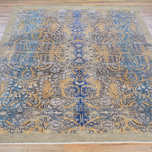 Hand-Knotted Abstract Design Wool/Silk Rug (Size 5.0 X 7.0) Brral-6531