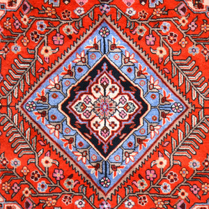 Hand-Knotted Persian Hamadan Authentic Wool Rug (Size 4.10 X 7.11) Brral-6534