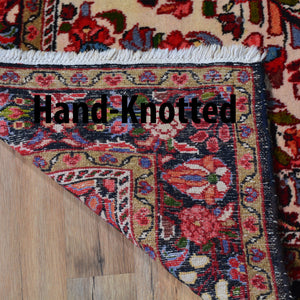 Hand-Knotted Persian Hamadan Wool Geometric Design Rug (Size 4.10 X 7.6) Brral-6552