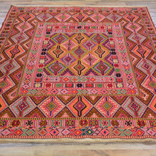 Load image into Gallery viewer, Tribal Handmade Geometric Design Multi-Weave Wool Rug (Size 4.9 X 6.0) Cwral-6612