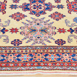 Hand-Knotted Fine Super Kazak Caucasian Design Wool Rug (Size 5.0 X 7.4) Brral-675