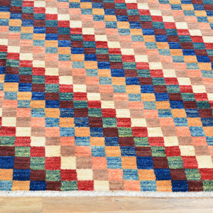 Hand-Knotted Peshawar Gabbeh Design  Wool Rug (Size 4.11 X 6.7) Brral-792