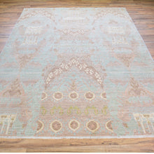 Load image into Gallery viewer, Hand-Knotted Mordern Ikat Design Wool Handmade Rug (Size 6.2 X 9.3) Brral-900