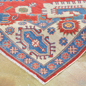 Hand-Knotted Kazak Design Wool Handmade Rug (Size 7.5 X 10.0) Brral-1014