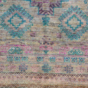 Hand-Knotted Modern Design Oriental Sari Silk Handmade Rug (Size 8.0 X 10.2) Brral-1062