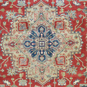 Hand-Knotted Heriz Serapi Design Wool Handmade Rug (Size 7.11 X 9.10) Brral-1101