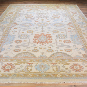 Hand-Knotted Oriental Oushak Traditional Wool Handmade Rug (Size 9.1 X 12.0) Brral-1224