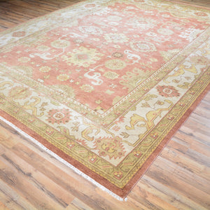 Hand-Knotted Traditional Oushak Design Wool Rug (Size 9.0 X 12.0) Brral-1266