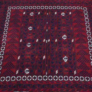 Hand-Knotted Afghan Turkoman Tribal Perda Design Wool Rug (Size 5.1 X 8.2) Brral-2619