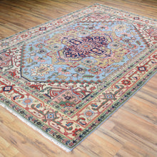 Load image into Gallery viewer, Hand-Knotted Heriz Serapi Design Wool Handmade Rug (Size 6.0 X 9.0) Cwral-2643