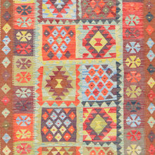 Load image into Gallery viewer, Hand-Woven Tribal Geometric Design Kilim Wool Rug (Size 5.9 X 8.3) Brral-2949