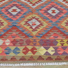 Load image into Gallery viewer, Hand-Woven Afghan Flatweave Geometric Reversible Kilim Wool Rug (Size 5.0 X 6.6) Cwral-2973
