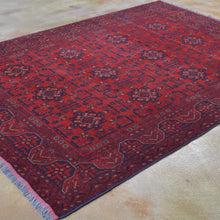 Load image into Gallery viewer, Hand-Knotted Afghan Tribal Handmade Wool Rug (Size 5.9 X 8.0) Brrsf-345