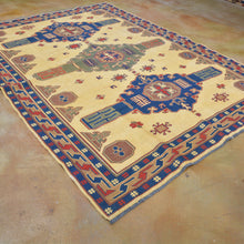 Load image into Gallery viewer, Hand-Woven Soumack Fine Caucasian Design Wool Rug (Size 6.6 X 8.5) Brrsf-36