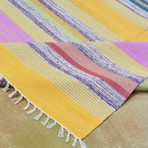 Hand-Woven Cotton Dhurrie Flatweave Reversible Kilim Handmade Rug (Size 3.9 X 5.11) Brrsf-513