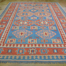 Load image into Gallery viewer, Hand-Woven Geometric Design Wool Reversible Kilim Rug (Size 7.7 X 10.3) Brrsf-6024