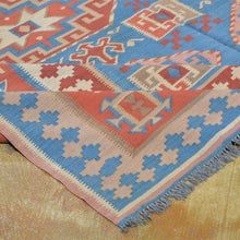 Load image into Gallery viewer, Hand-Woven Geometric Design Wool Reversible Kilim Rug (Size 7.7 X 10.3) Brrsf-6024