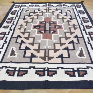Hand-Woven Fine Southwestern Flatweave Handmade Wool Rug (Size 5.11 X 8.11) Brrsf-6045
