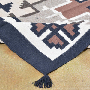 Hand-Woven Fine Southwestern Flatweave Handmade Wool Rug (Size 5.11 X 8.11) Brrsf-6045