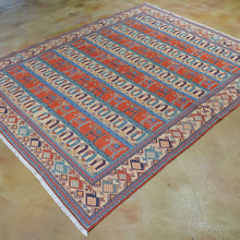 Load image into Gallery viewer, Hand-Woven Soumak Tribal Afghan Handmade Rug (Size 6.1 X 7.7) Brrsf-6057