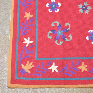 Chain-Stitched Fine India Handmade Wool Rug (Size 4.11 X 7.1) Brrsf-6078