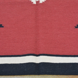 Hand-Woven Flatweave Southwestern Handmade Wool Rug (Size 5.0 X 8.0) Brrsf-6081