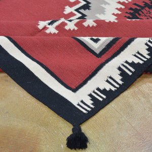 Hand-Woven Flatweave Southwestern Handmade Wool Rug (Size 5.0 X 8.0) Brrsf-6081