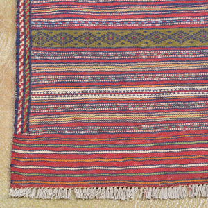 Soumak Tribal Lagharee Tribal Design Handmade Wool Rug (Size 4.10 X 6.3) Brrsf-6105