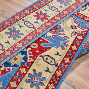 Hand-Knotted Tribal Kazak Caucasian Design Handmade Rug (Size 4.0 X 6.0) Brrsf-678