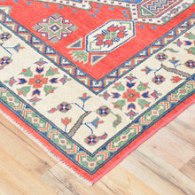 Load image into Gallery viewer, Hand-Knotted Tribal Kazak Caucasian Design Handmade Wool Rug (Size 5.7 X 7.11) Brrsf-723