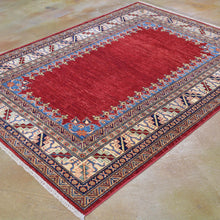 Load image into Gallery viewer, Hand-Knotted Fine Super Kazak Modern Caucasian Design Wool Rug (Size 5.0 X 6.8) Brrsf-738