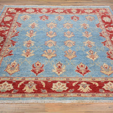 Load image into Gallery viewer, Hand-Knotted Peshawar Chobi Tribal Design Wool Rug (Size 5.10 X 6.9) Brrsf-762