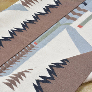 Flatweave Hand-Woven SouthWestern Design Handmade Wool Rug (Size 5.0 X 6.10) Cwral-1125