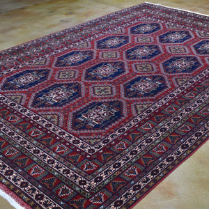 Hand-Knotted Afghani Yousafi Fine Tribal Oriental Wool Handmade Rug (Size 6.7 X 9.7) Brrsf-1260