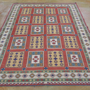 Soumak Afghan Burjista Kilim Handmade Wool Rug (Size 5.1 X 6.10) Brrsf-1326