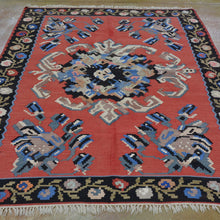 Load image into Gallery viewer, Hand-Woven Turkish Flatweave Kilim Handmade Wool Rug (Size 4.10 X 6.4) Brrsf-1389
