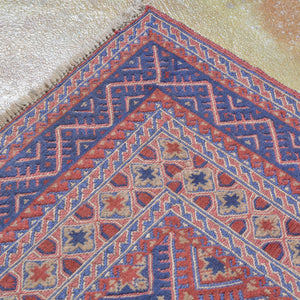Hand-Woven Fine Afghan Mashwani Handmade Red Wool Rug (Size 5.2 X 6.0) Brrsf-1404