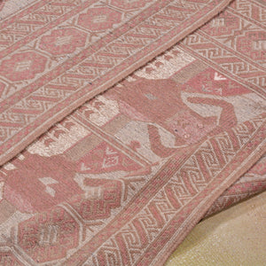 Hand-Woven Soumak Animal Print Tribal Kilim Rug (Size 6.2 X 8.6) Brrsf-1545