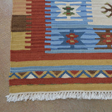 Load image into Gallery viewer, Hand-Woven Flatweave Keysari Design Kilim Wool Rug (Size 8.0 X 9.9) Brrsf-1662