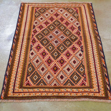 Load image into Gallery viewer, Hand-Knotted Afghan Mashwani Tribal Design Handmade Wool Rug (Size 2.9 X 4.1) Brrsf-1770